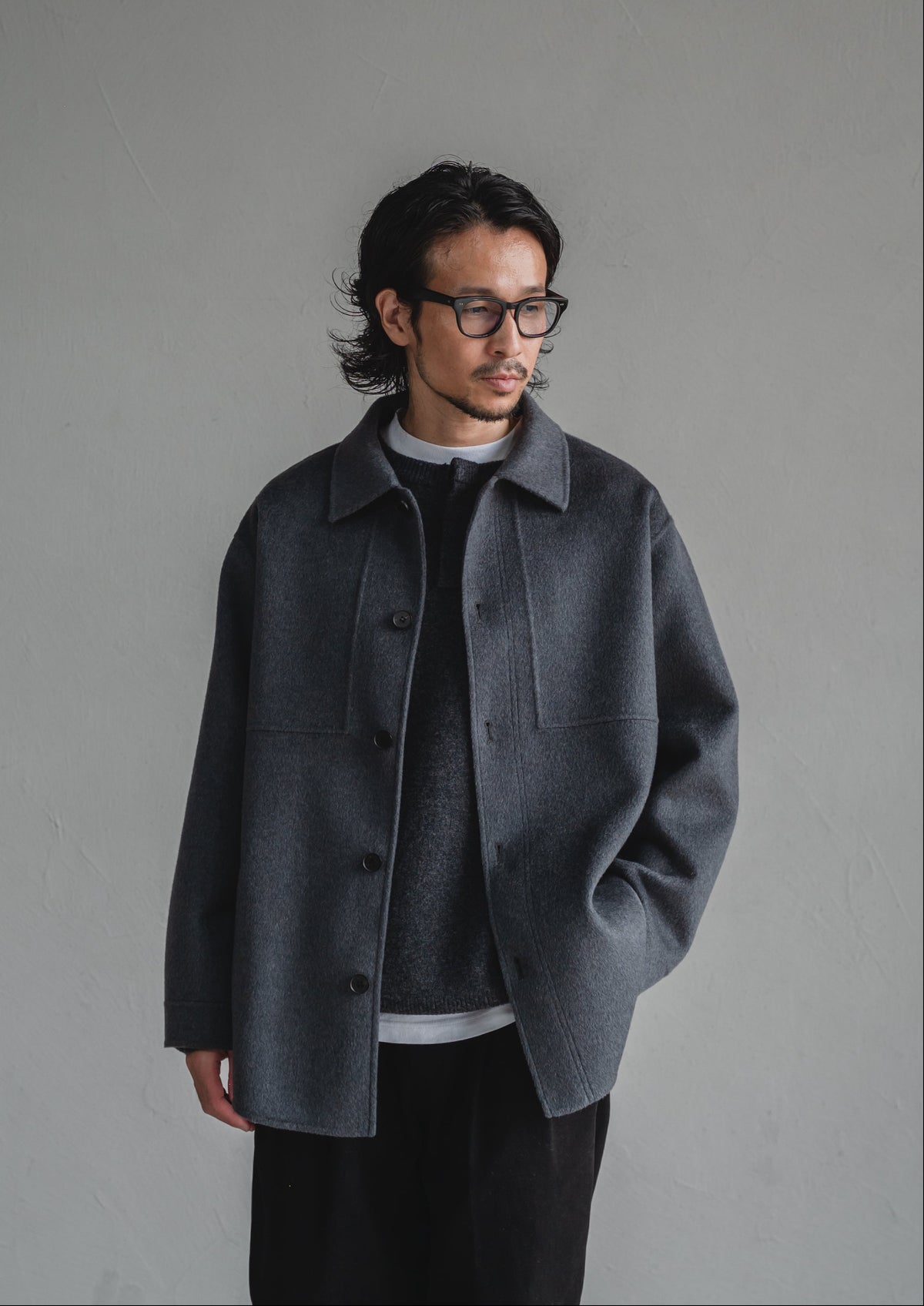 【Na.e x DAEL】WOOL CASHMERE SHIRT JACKET
