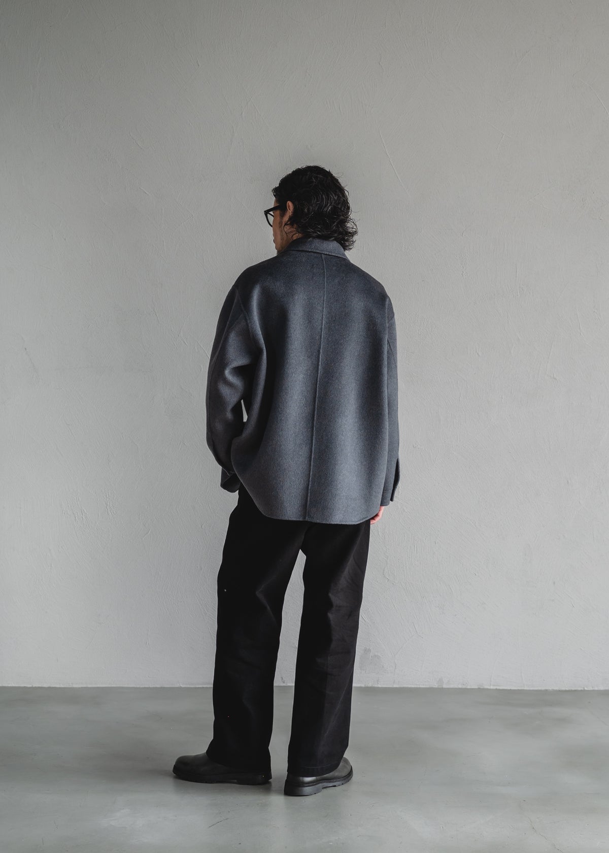 STUD CHINO  2-TUCK WIDE TROUSERS