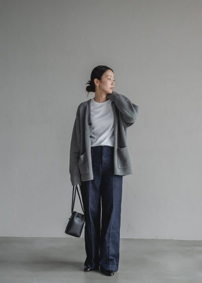TEXTURED KNIT CARDIGAN