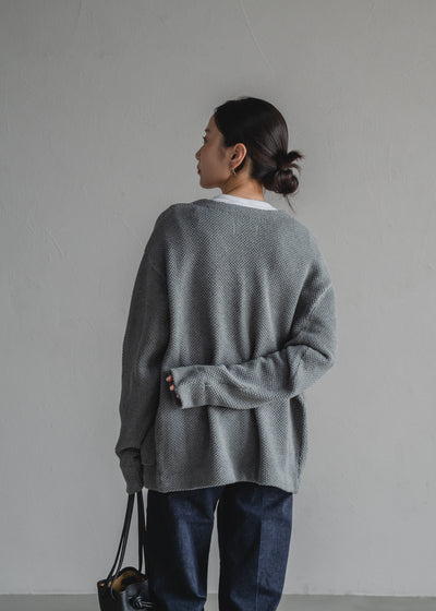TEXTURED KNIT CARDIGAN