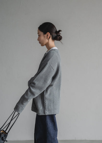TEXTURED KNIT CARDIGAN