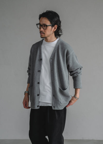 TEXTURED KNIT CARDIGAN