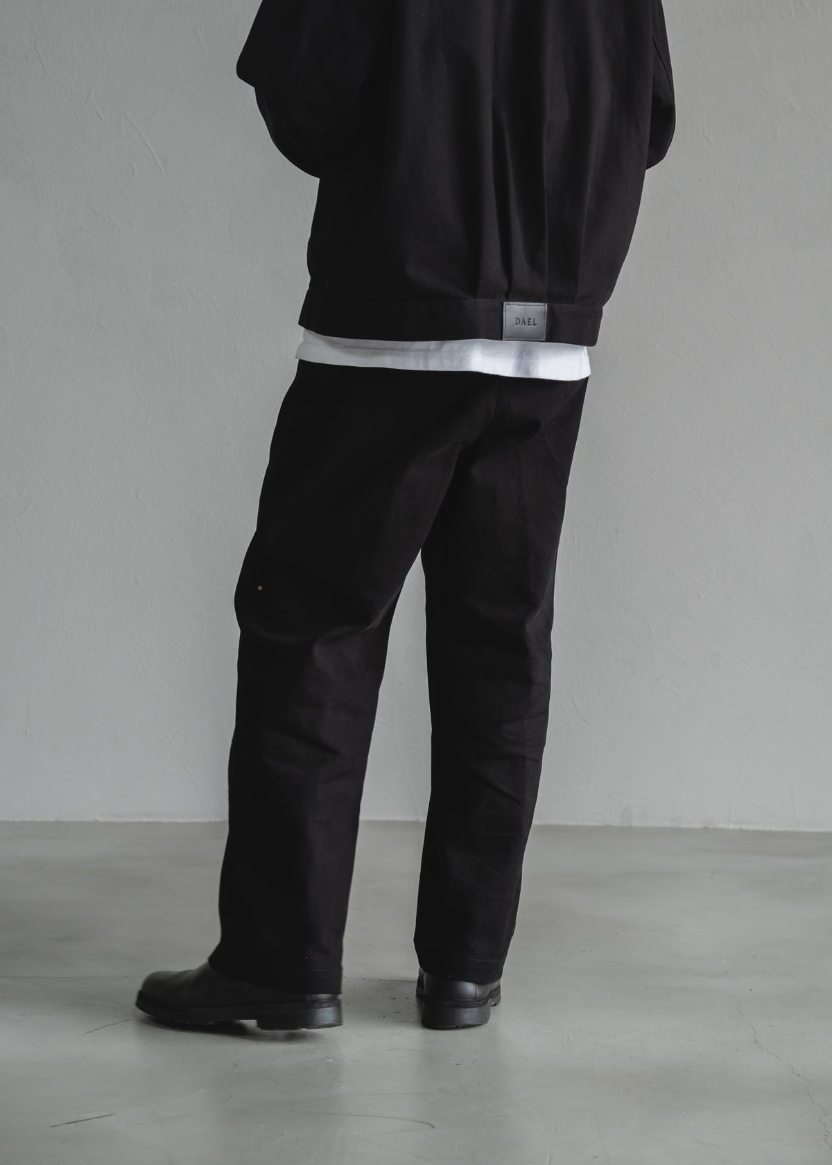STUD CHINO  2-TUCK WIDE TROUSERS