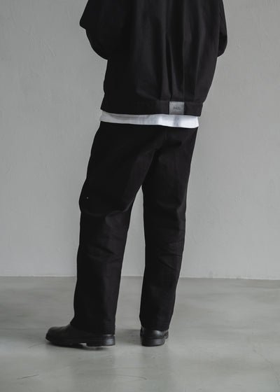 STUD CHINO  2-TUCK WIDE TROUSERS