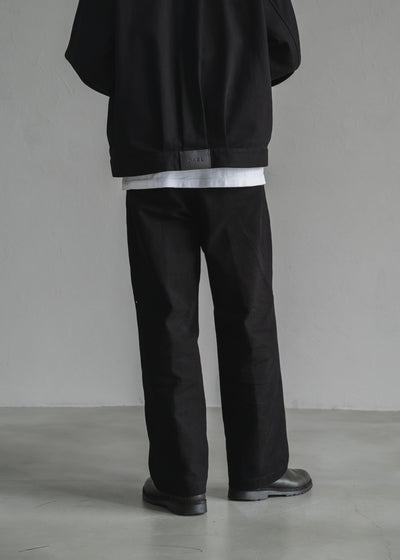 STUD CHINO  2-TUCK WIDE TROUSERS