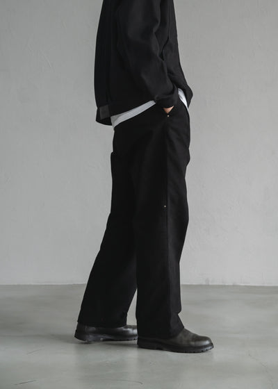 STUD CHINO  2-TUCK WIDE TROUSERS