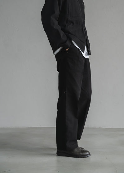 STUD CHINO  2-TUCK WIDE TROUSERS