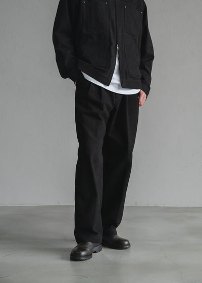 STUD CHINO  2-TUCK WIDE TROUSERS