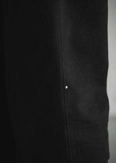 STUD CHINO  2-TUCK WIDE TROUSERS
