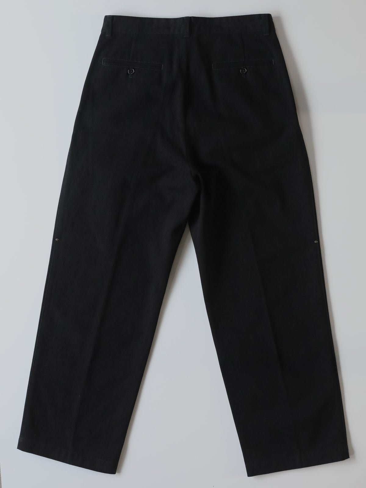 STUD CHINO  2-TUCK WIDE TROUSERS