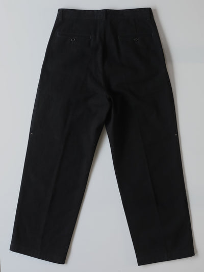 STUD CHINO  2-TUCK WIDE TROUSERS